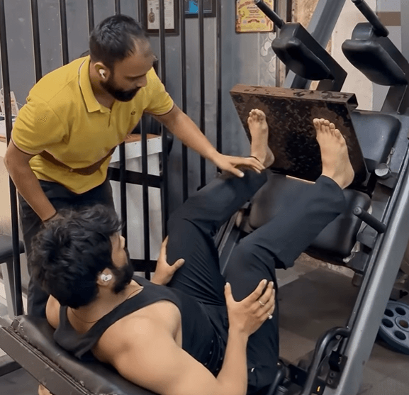 Strength training at Global Fitness Gym